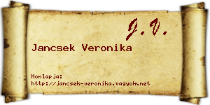 Jancsek Veronika névjegykártya